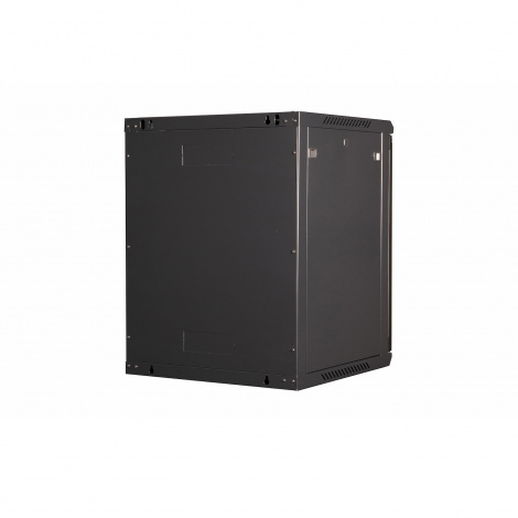 Шкаф 19" телекоммуникационный настенный, 15U 769x600х600 мм, дверь перфорация, черный